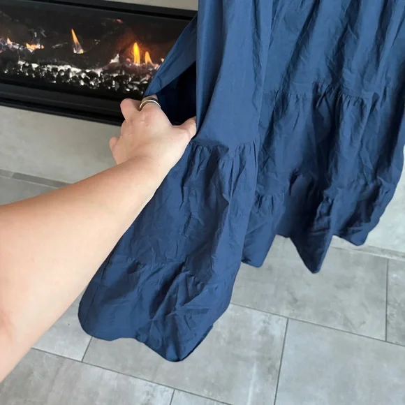 NWT ENGLISH FACTORY SHORT PUFF SLEEVE MIDI DRESS, SIZE 1X - Picture 11 of 16